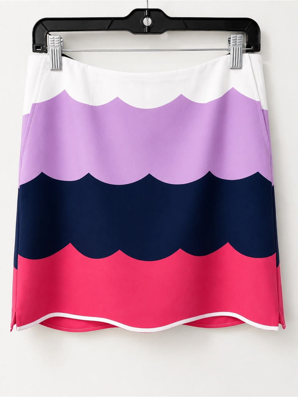 Golftini Size 4 Scallop Colorblock Golf Skirt Pink Navy Purple White